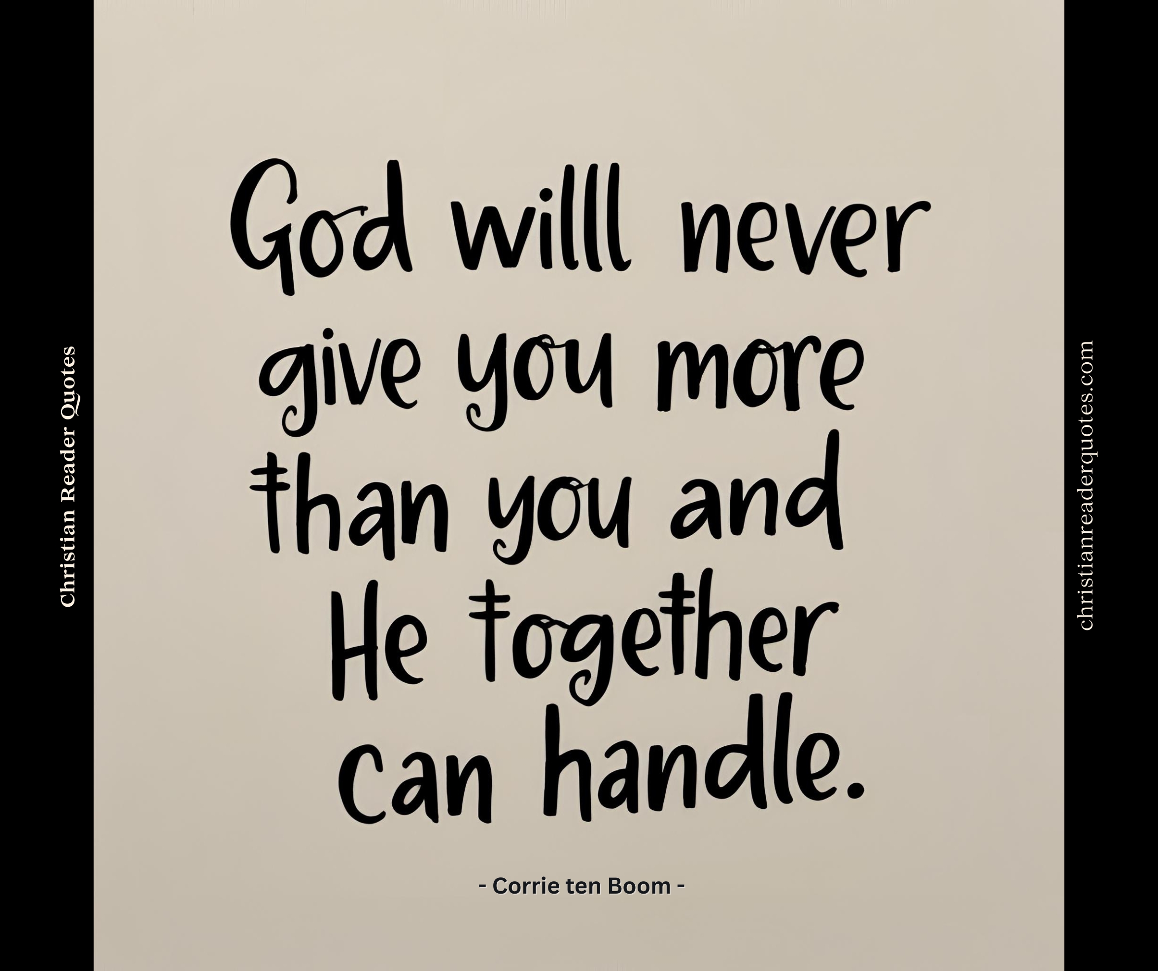 God-never-give-more